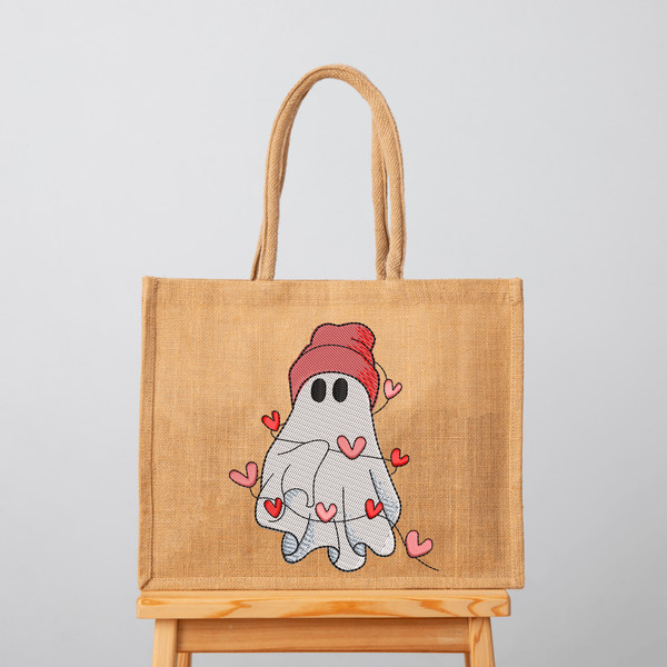 Cute Valentine Ghost Embroidery Designs