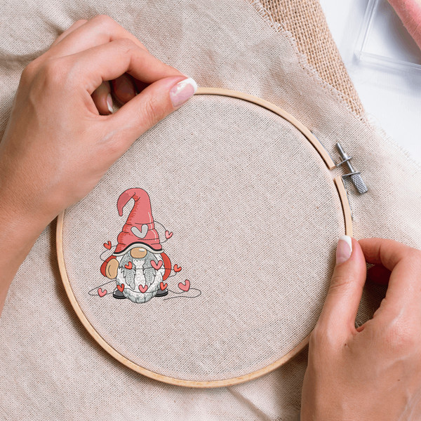 Lovely Gnome Embroidery Design