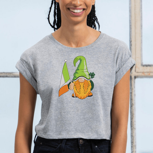 Ireland Gnome Embroidery Design
