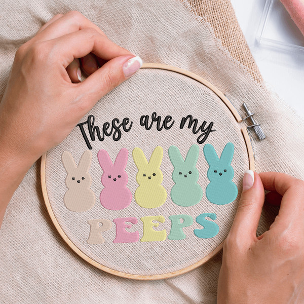 These are my Peeps Embroidery Design