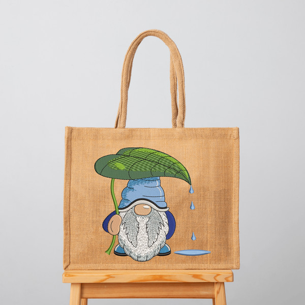 Rain Gnome Embroidery Design