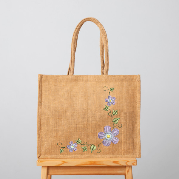 Floral Corner Embroidery Design