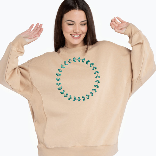Wreath Spring Embroidery Design
