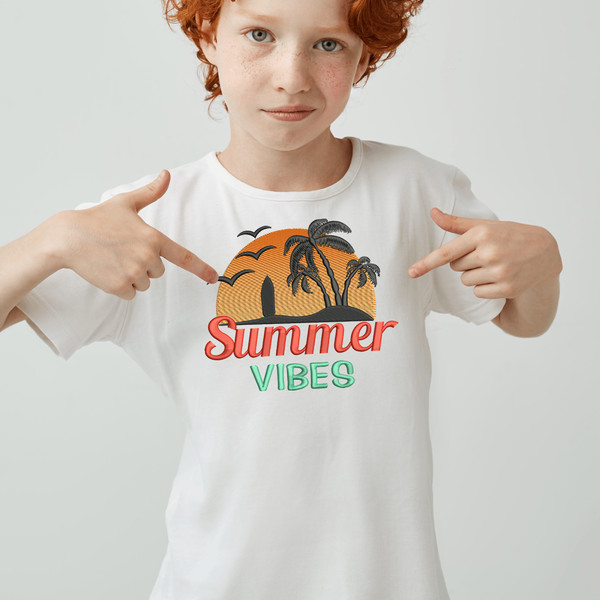 Summer Vibes Embroidery Design