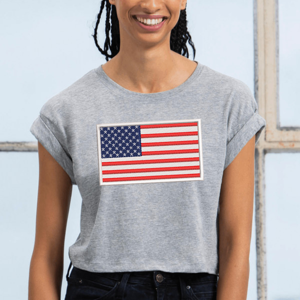 Mini America Flag Embroidery Designs