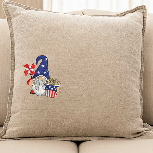 American Popcorn Gnome Embroidery Designs