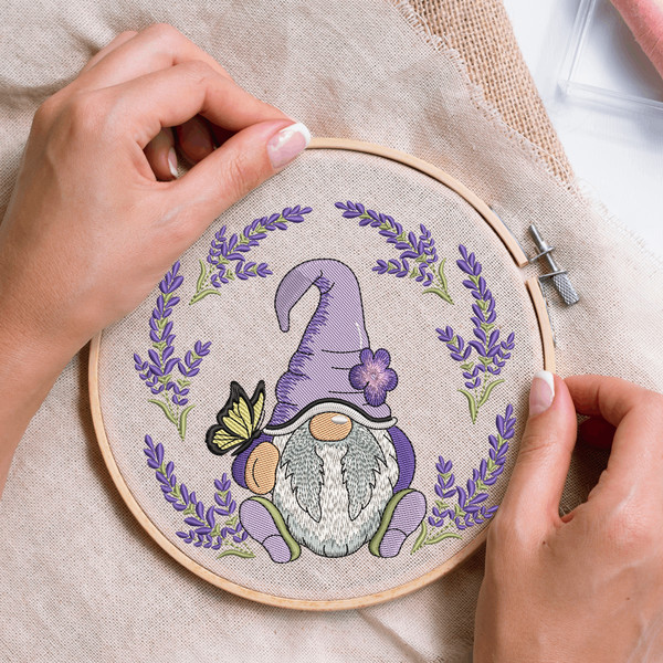 Provence Gnome Embroidery Design