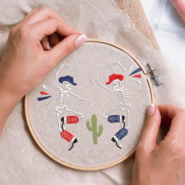 American Howdy Embroidery Design