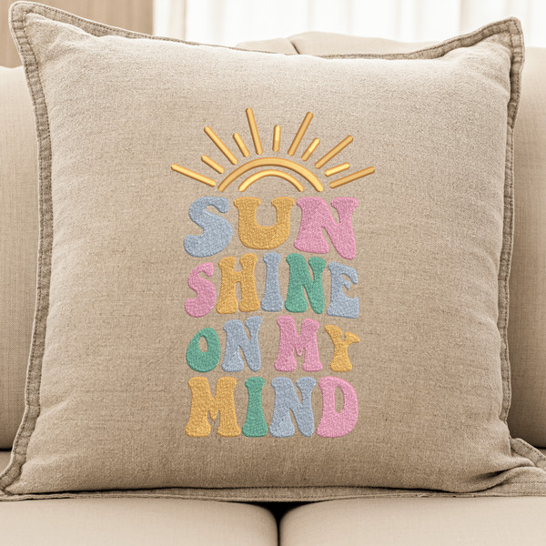 Sun Shine On My Mind Embroidery Design