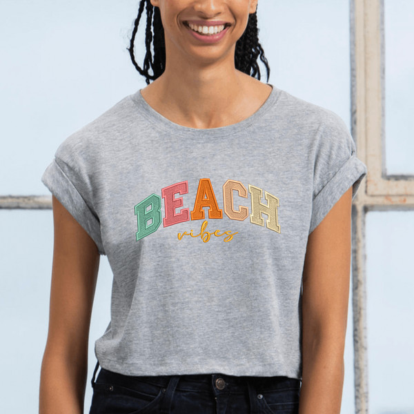 Beach Vibes Embroidery Design