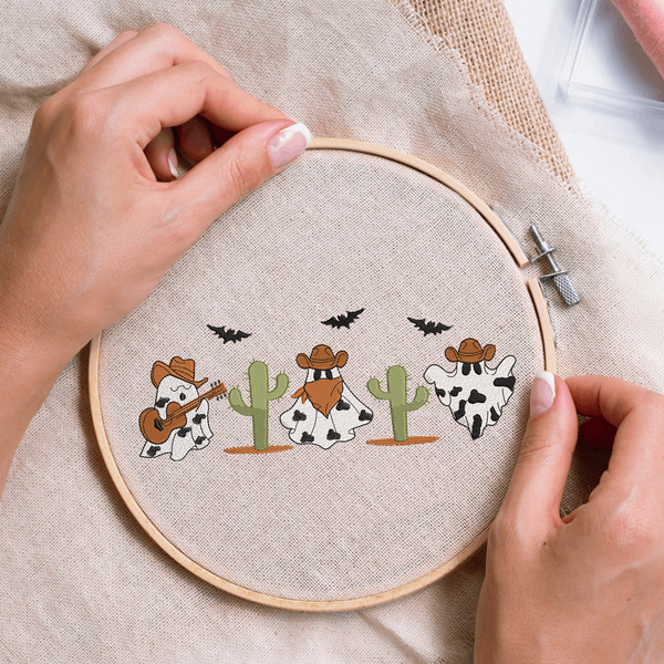 Halloween Cow Embroidery Design