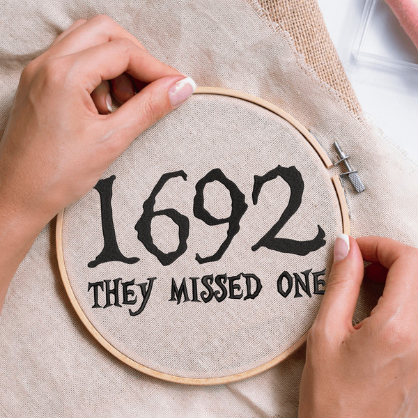 1692 They Missed One Embroidery Design