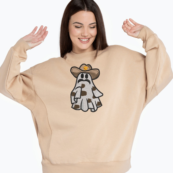 Howdy Cowboy Ghost Embroidery Design