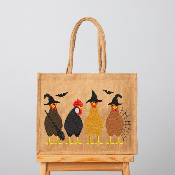 Halloween Chickens Embroidery Design