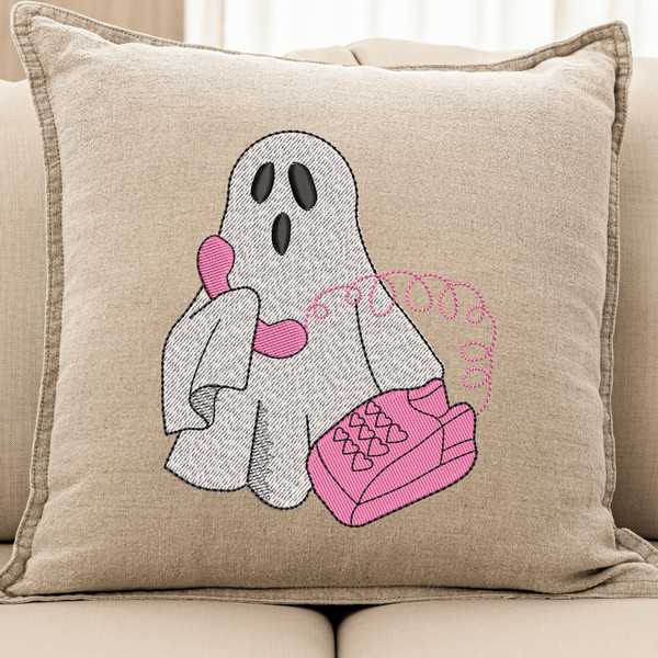Scream Ghost Embroidery Design