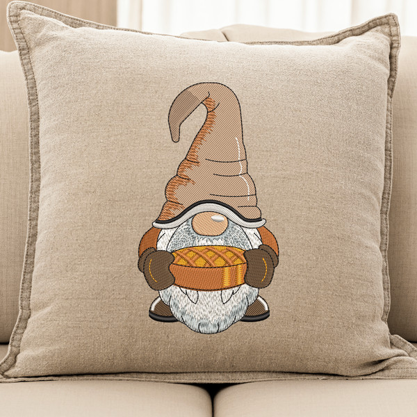 Apple Pie Gnome Embroidery Design