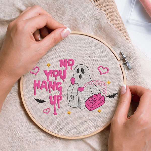 No You Hang Up Embroidery Design