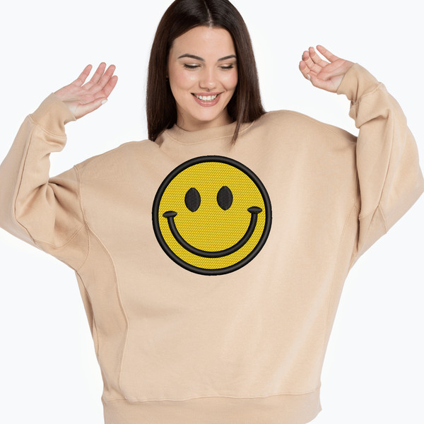 Mini Happy Face Embroidery Design