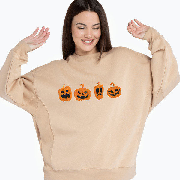 Halloween Pumpkins Embroidery Design