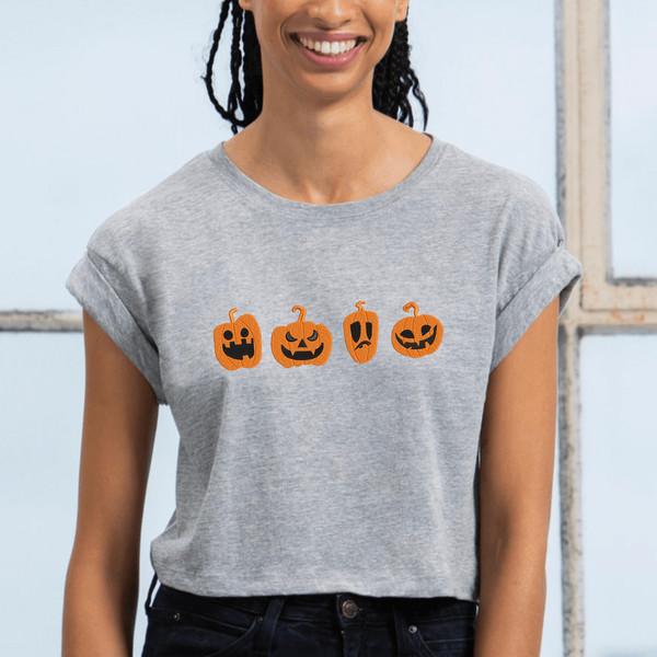 Halloween Pumpkins Embroidery Design