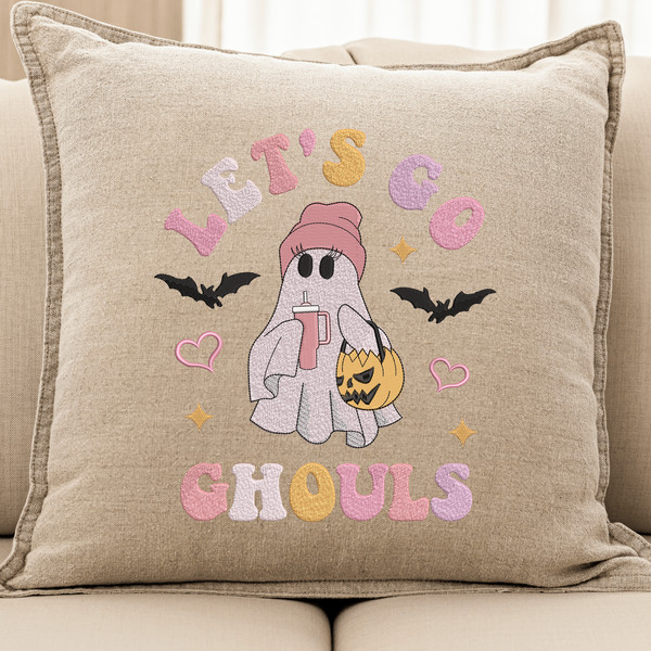 Lets Go Ghouls Embroidery Design
