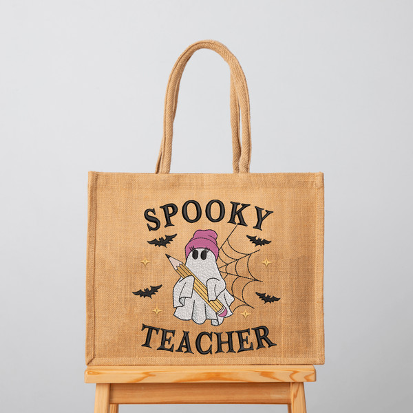 Spooky Teacher Halloween Embroidery Design