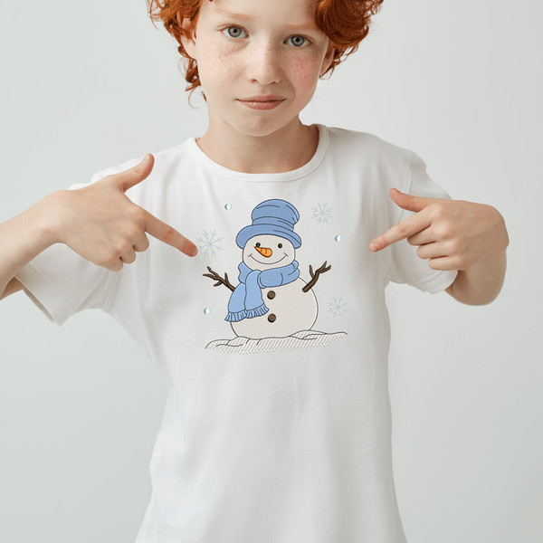 Snowman Machine Embroidery Design