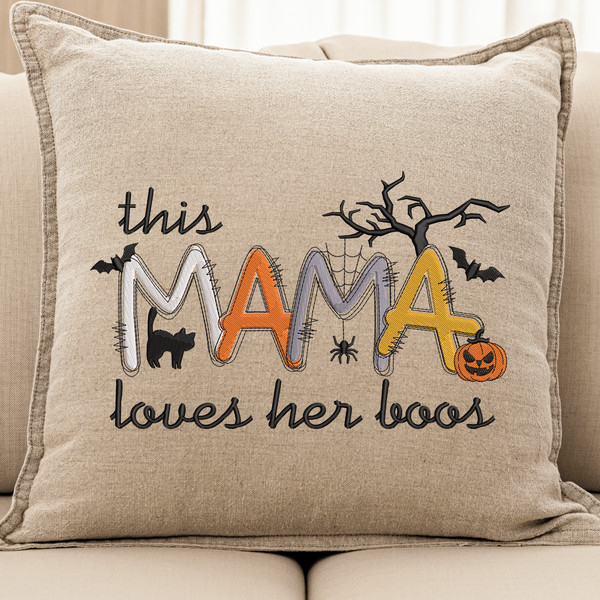 This Mama Loves Her Boos Embroidery Design