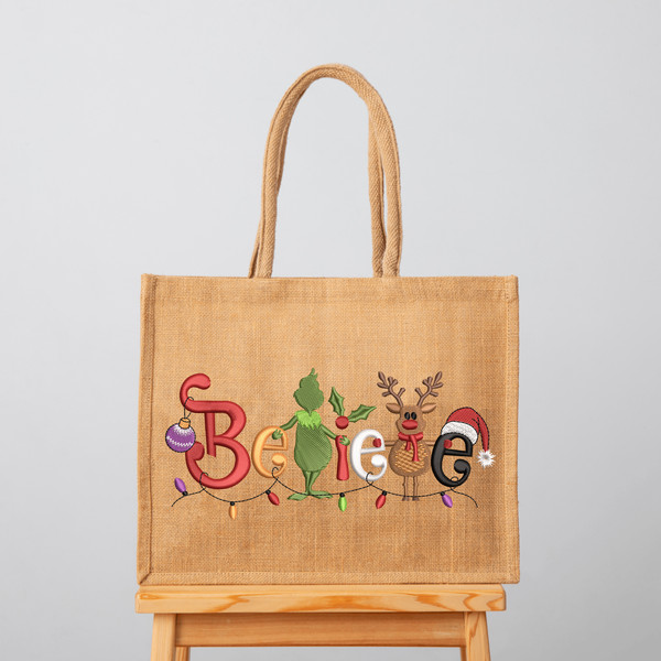 Believe Embroidery Design