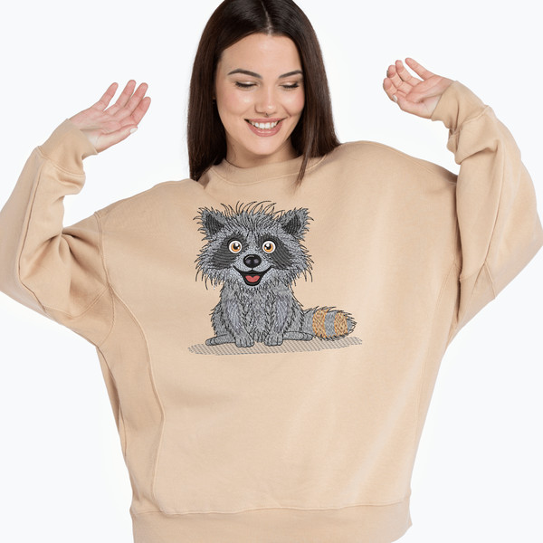 Baby Racoon Embroidery Design