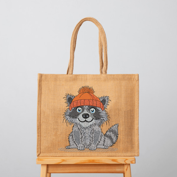 Cute Baby Racoon Embroidery Design