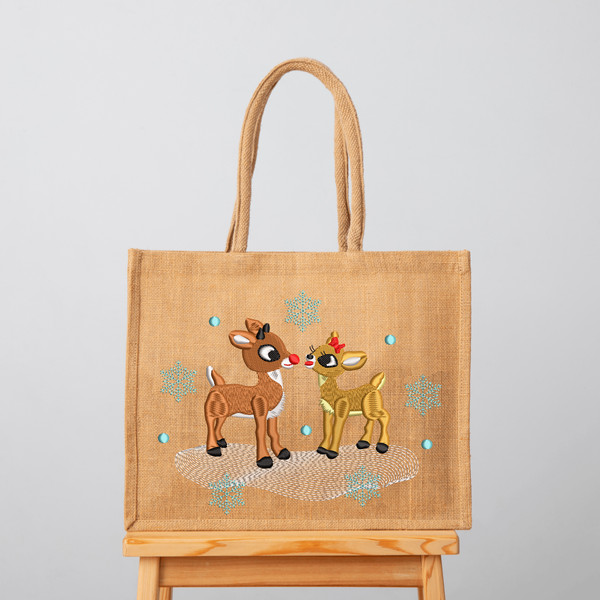 Rudolph and Clarice embroidery design