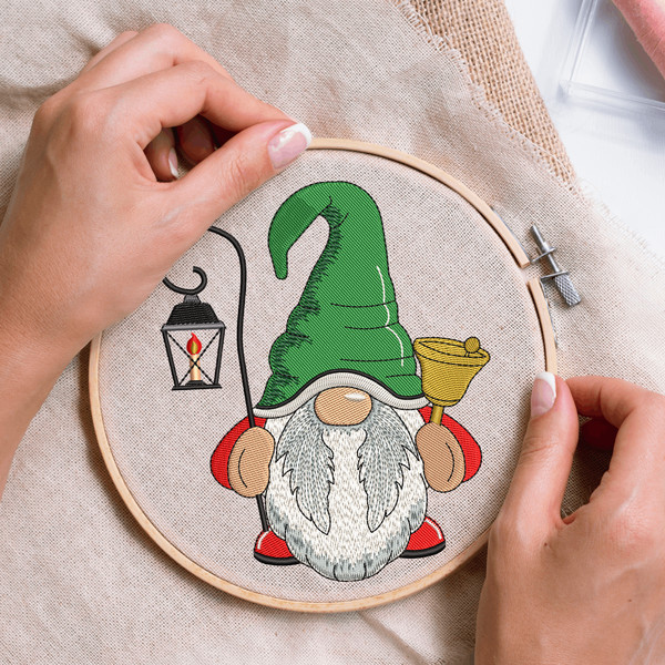 Merry Christmas Gnome Embroidery Designs