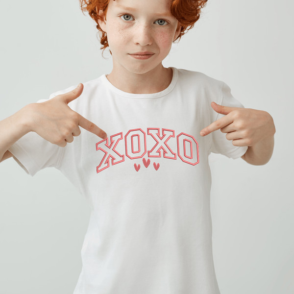 XOXO Valentine Embroidery Design