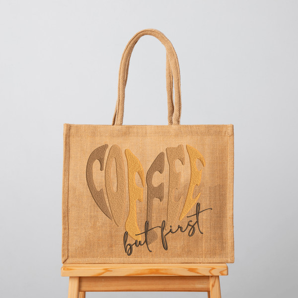 Coffee But First Embroidery Design