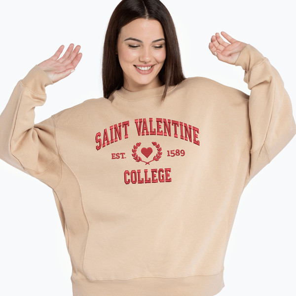 Saint Valentine College Embroidery Design