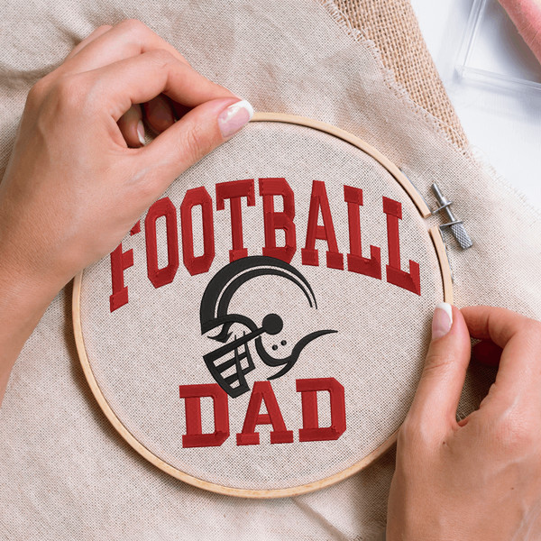 Football Dad Embroidery Design