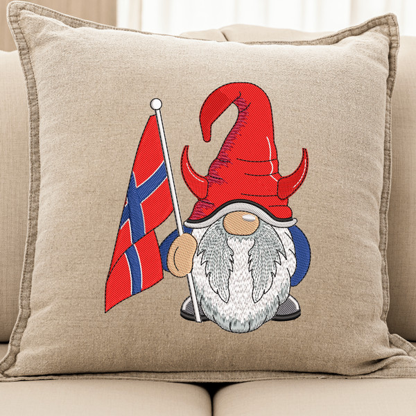 Norwegian Gnome Embroidery Design