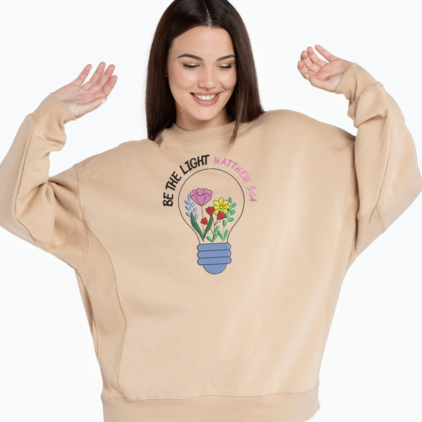 Be the light embroidery design