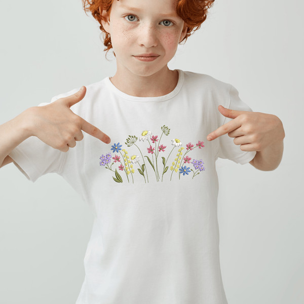 Mini Wildflowers Embroidery Design