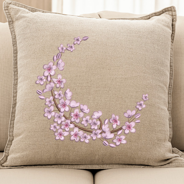 Spring Wreath Embroidery Design