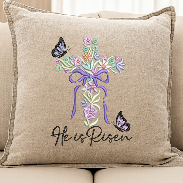 He is Risen Embroidery Design