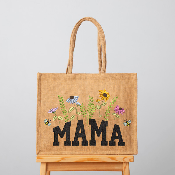 Mama Flowers Embroidery Design
