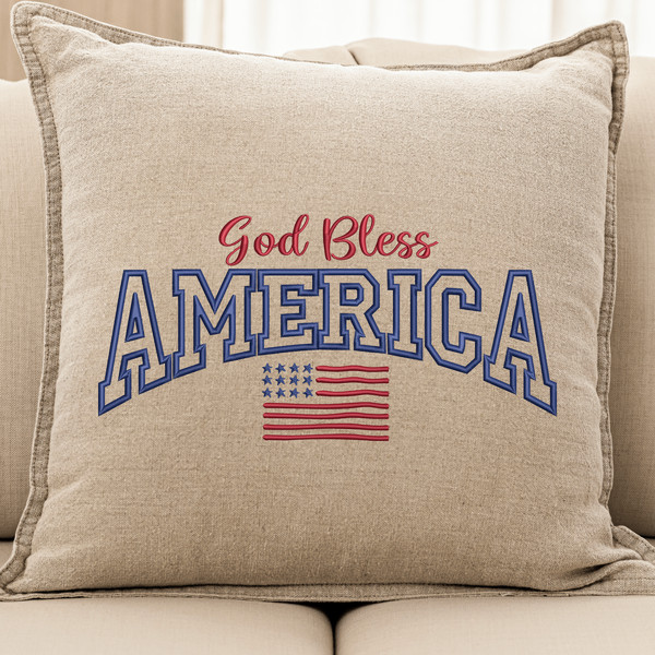 God Bless America Embroidery Designs
