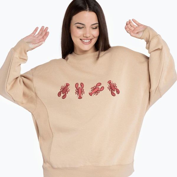 Nautical Lobster Embroidery Design