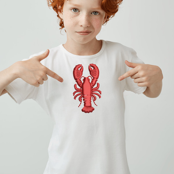 Mini Lobster Embroidery Design