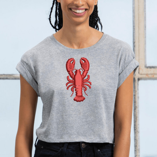 Mini Lobster Embroidery Design