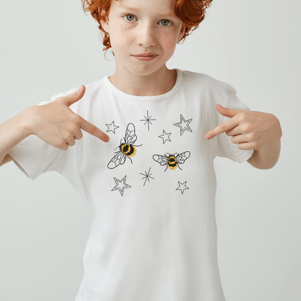 Mini Bumble Bee Embroidery Design