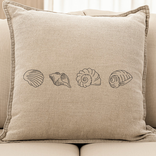 Seashells embroidery design