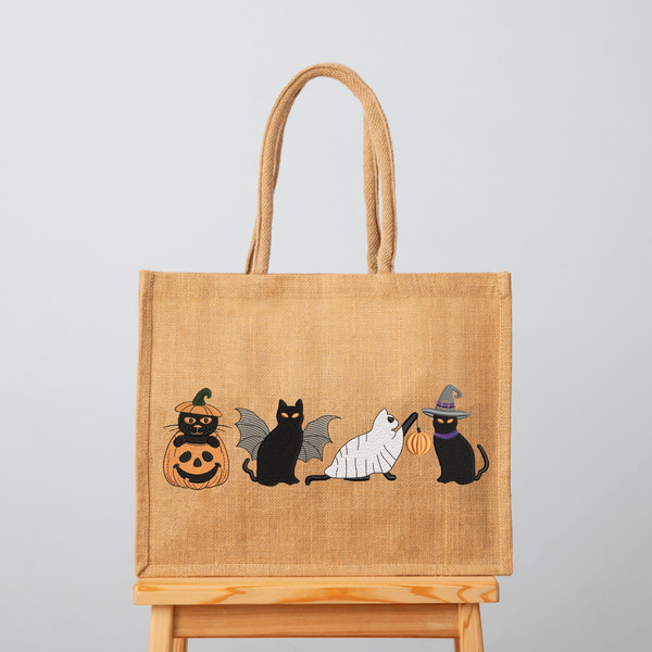 Halloween Black Cats Embroidery Design